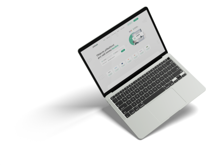 Moderní notebook zobrazující webové stránky a digitální marketing projekty vytvořené Frameto Studio